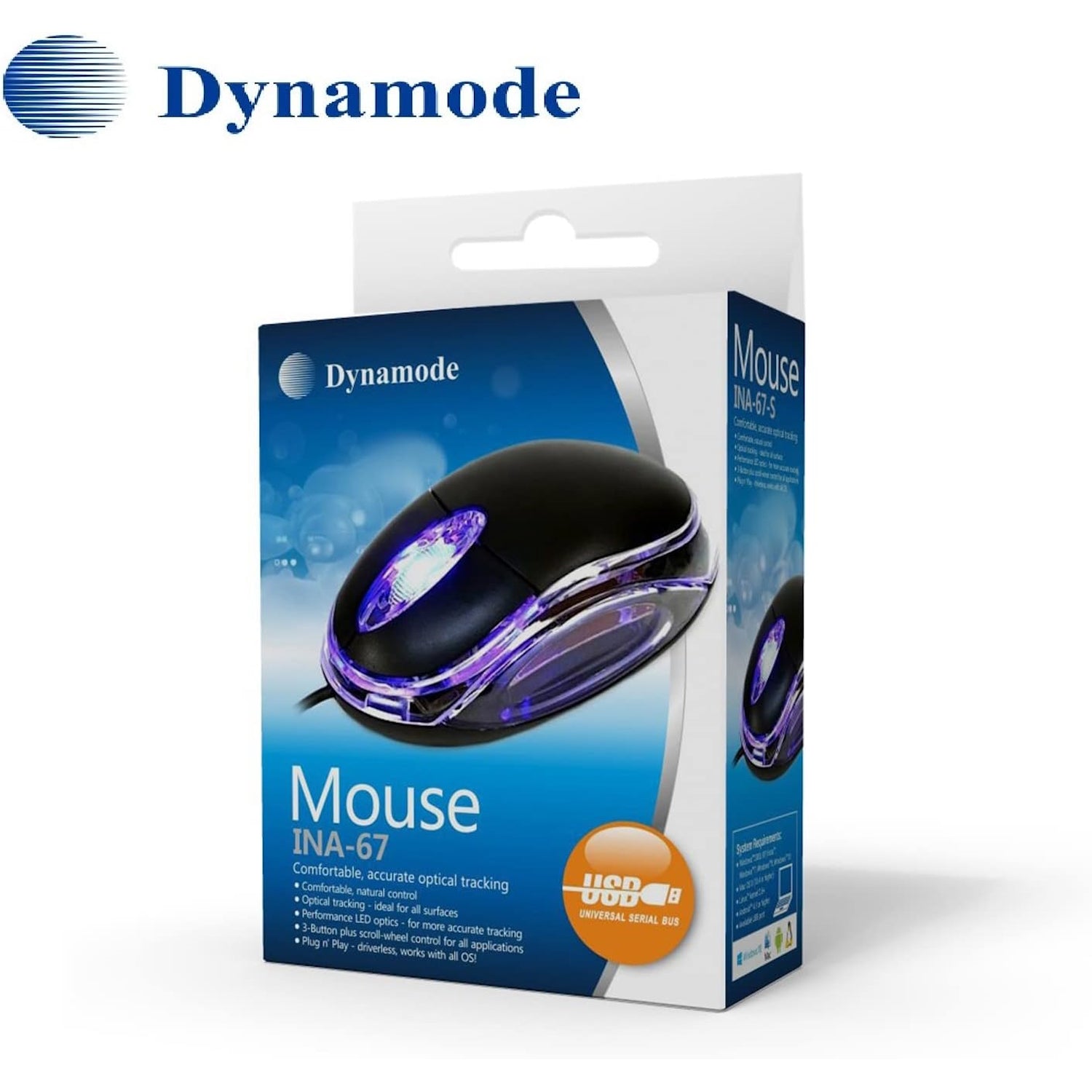 Dynamode Silver USB Optical Mouse - Netbit UK