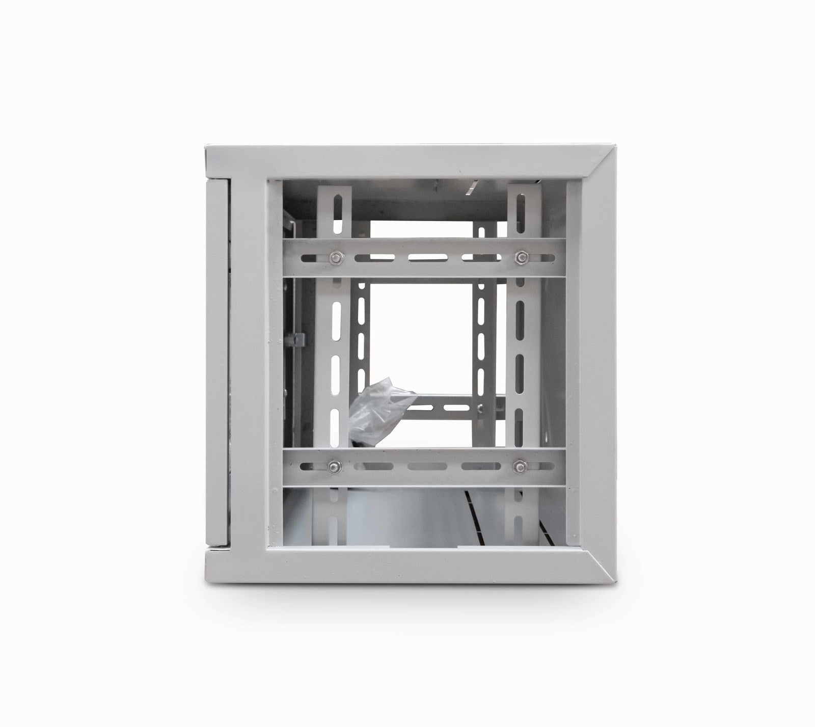 Right side view with removed both sides panels of a 6U 550 mm Deep Wall Mount Data Cabinet (Grey) - Netbit UK
