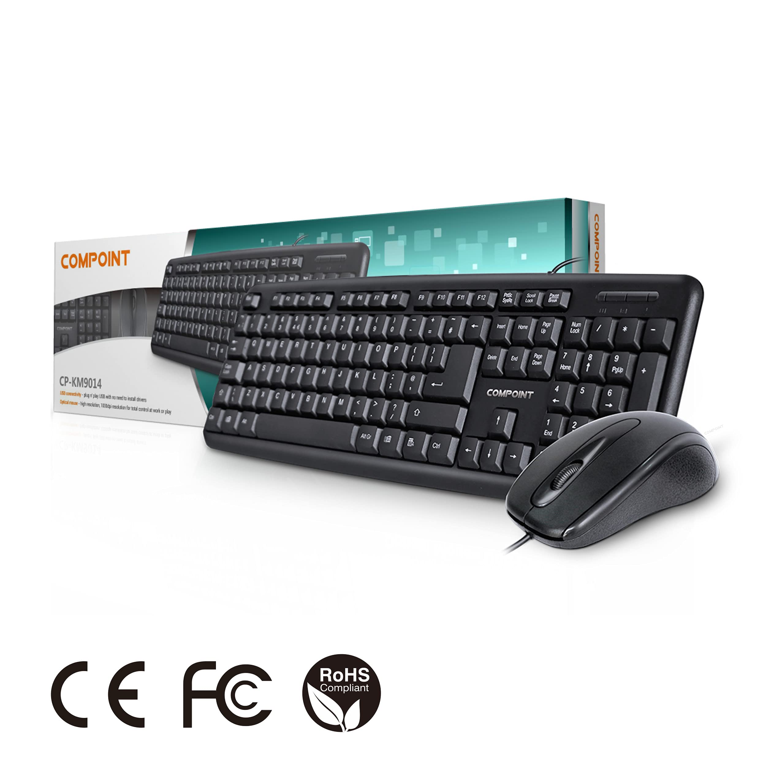 Compoint USB Keyboard & Mouse Set - ,full size