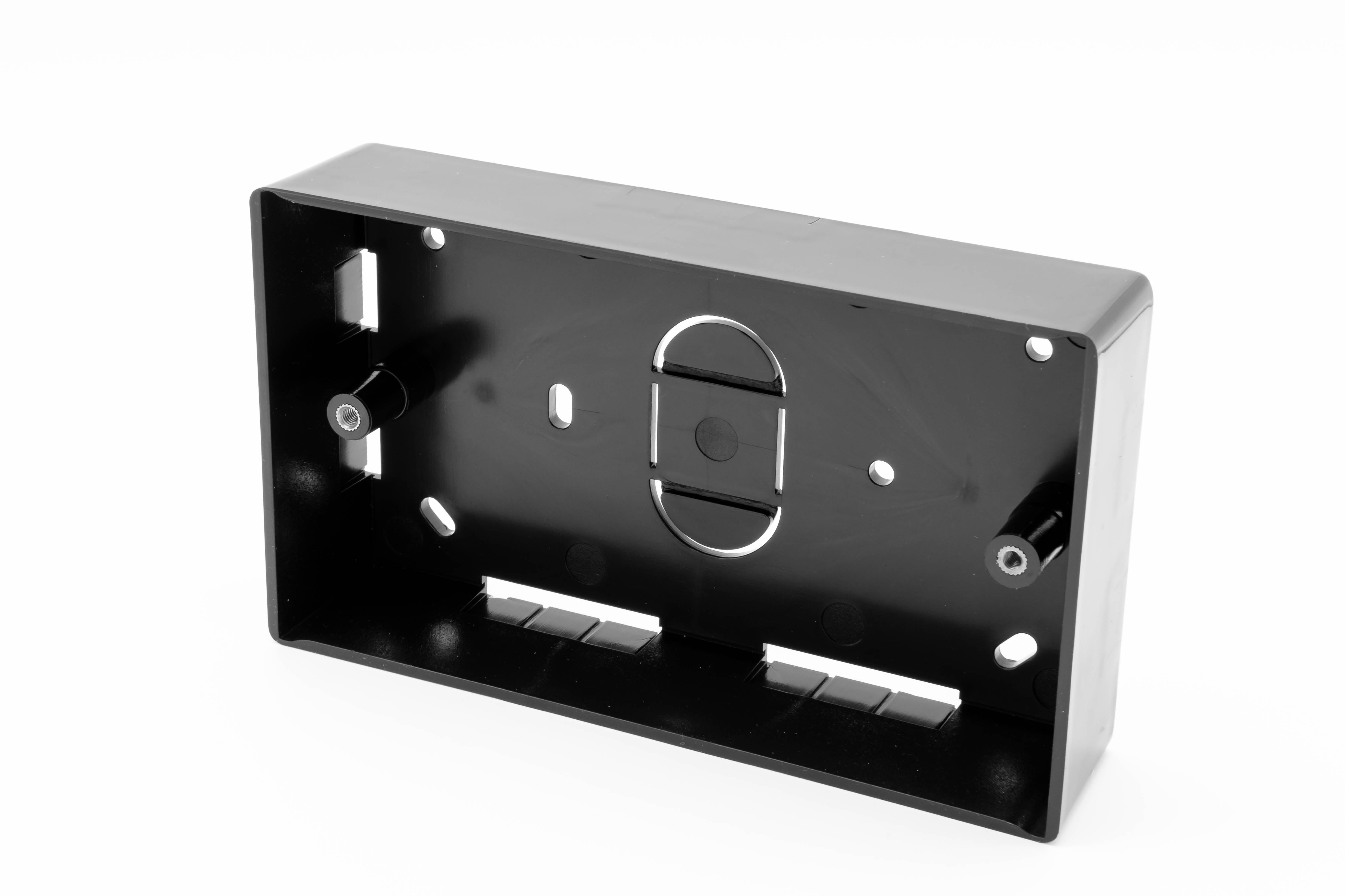 Double Gang Back Box - 32mm deep - Black - Netbit UK