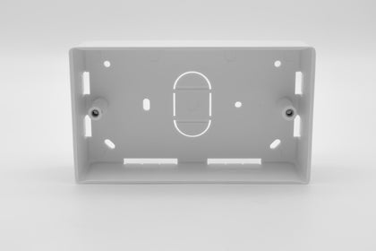 double electrical back box- 32mm deep - White