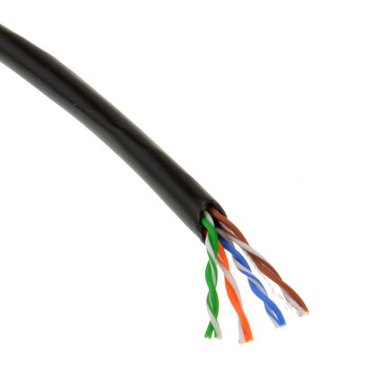 solid cat6 cable -305M CAT6 UTP SOLID CABLE (PE) BLACK