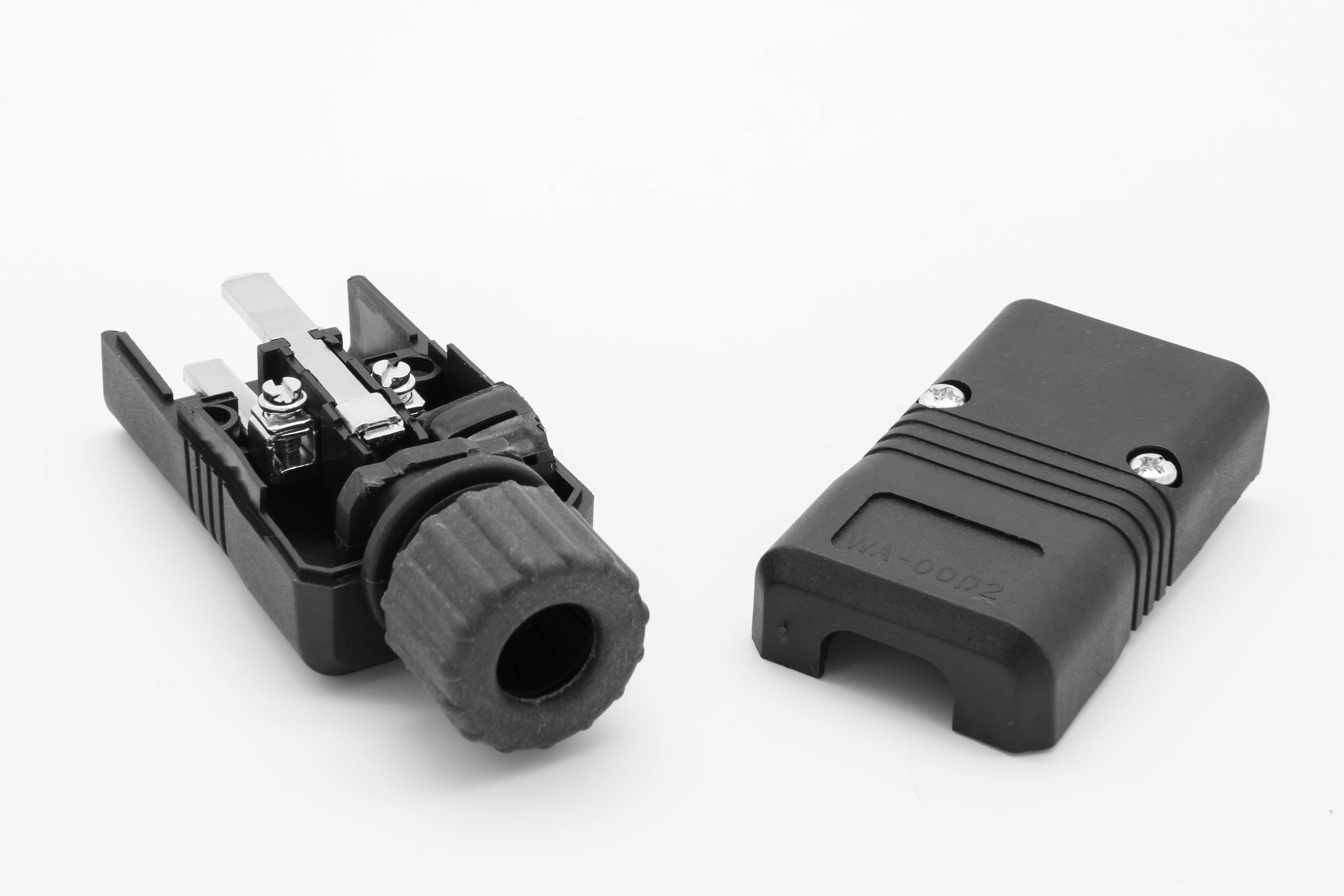 IEC C20 Male Plug Re-Wirable Inline Connector - 16A @ 230V - Netbit UK