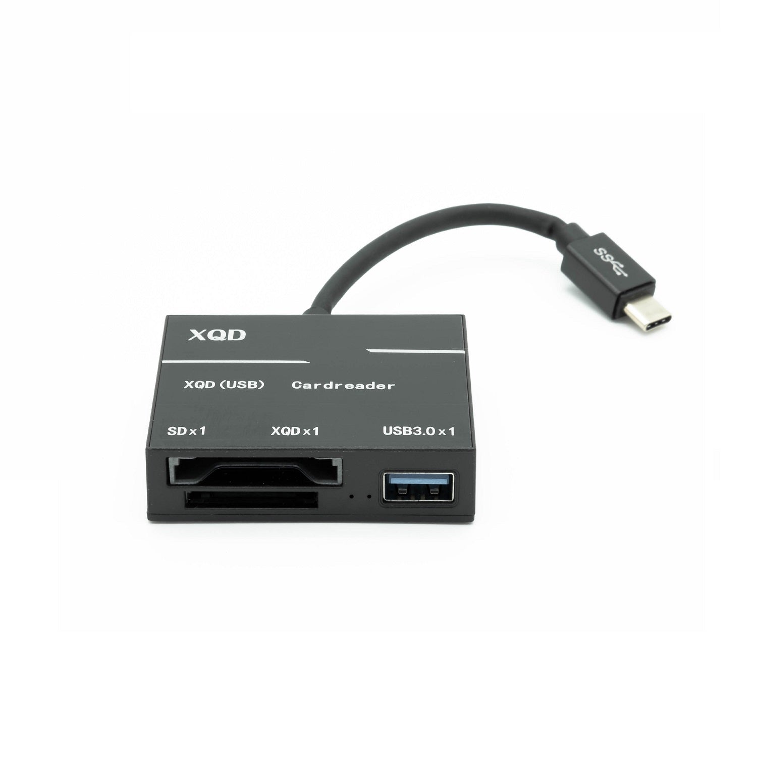Type C to SD Card Reader front view - USB Type-C to XQD Card Reader with USB Hub Adapter - Netbit UK