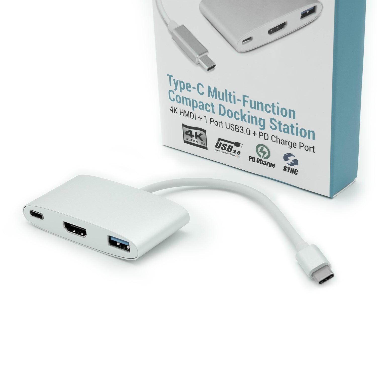 USB Type-C to USB3 Hub and HDMI 4K Adapter - Netbit UK