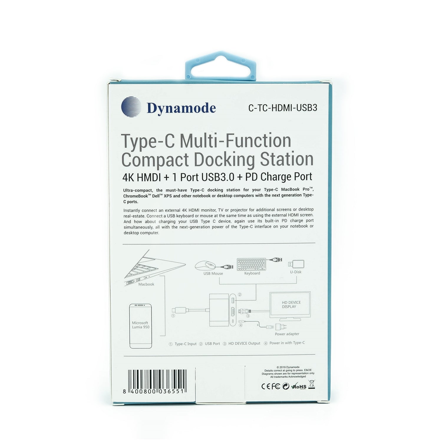 USB Type-C to USB3 Hub and HDMI 4K Adapter - Netbit UK