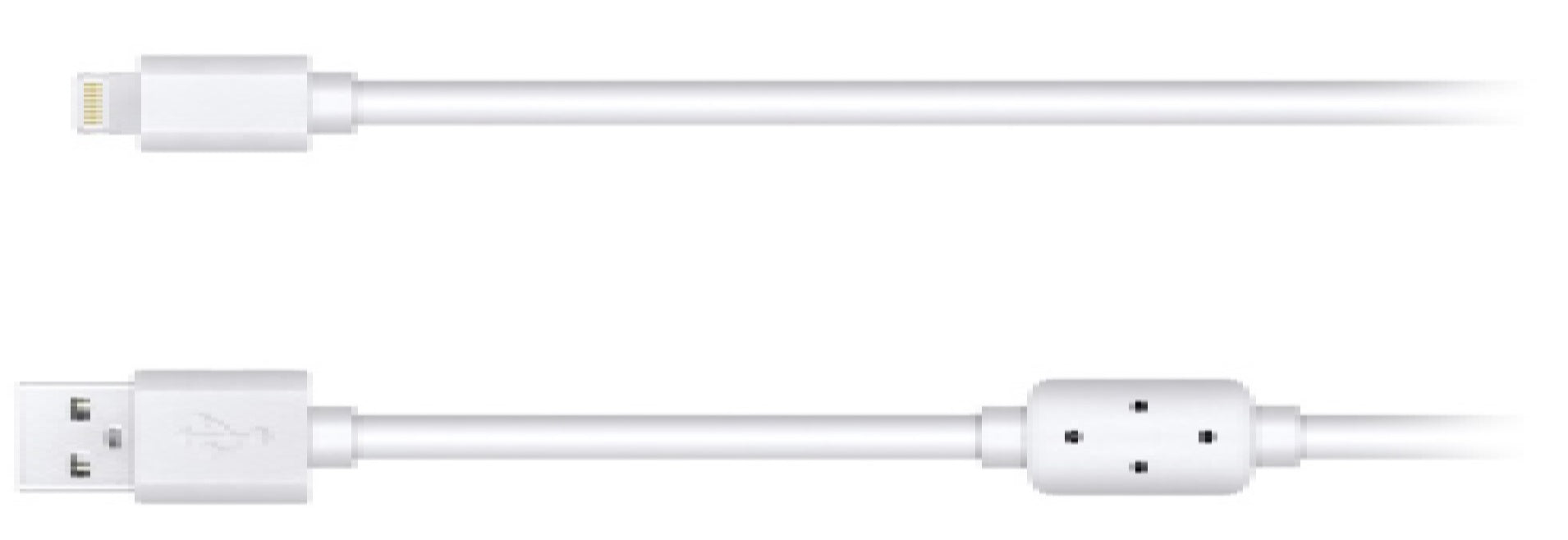 USB2.0 to Lightning Cable - thick cable with ferrite - Netbit UK