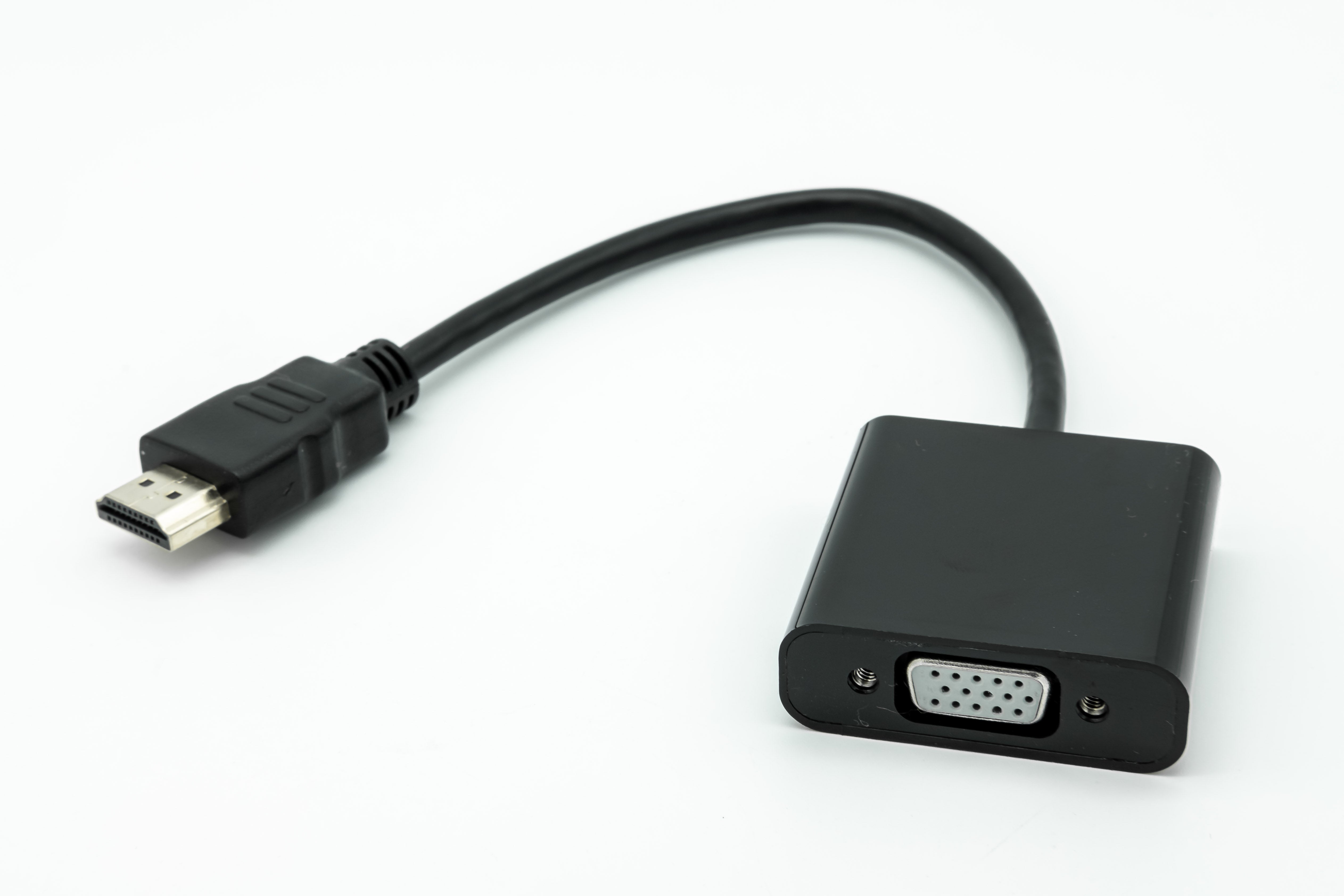 HDMI Male to VGA Female Adaptor with AUX - Netbit UK