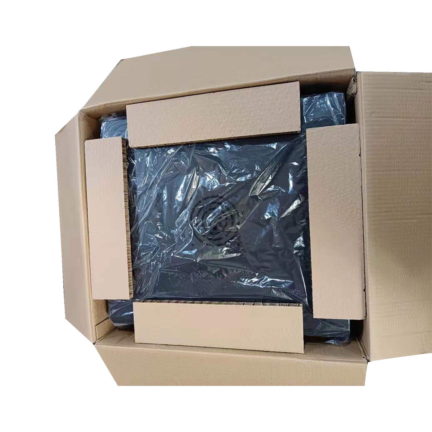 A 9U Wall Mount Data Cabinet packaged inside a carton box.