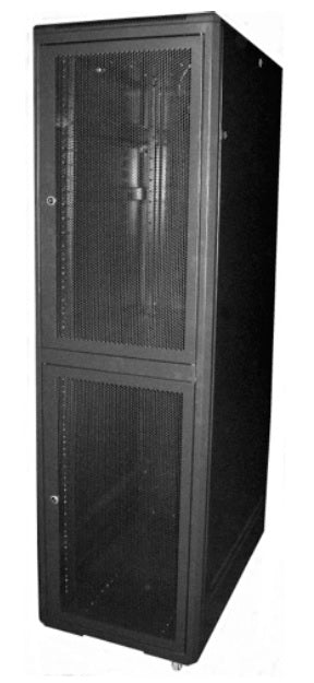 42U Colocation Enclosure 600 X 1000 Double Section Cabinet - Floor Standing Data Rack - Netbit UK