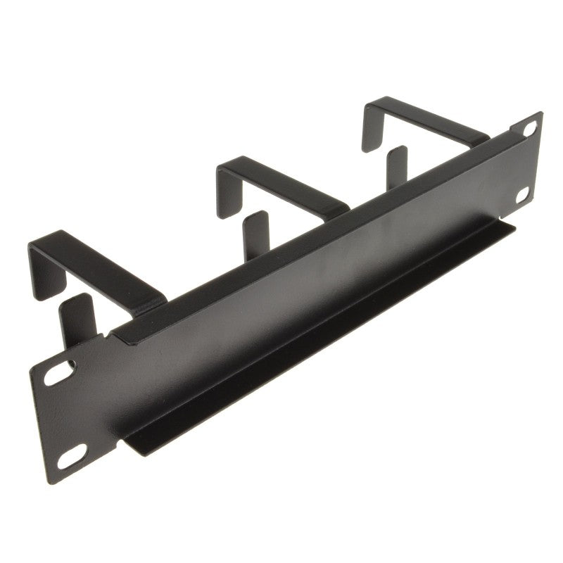 1U 10" SOHO Cable Management Bar / Panel with 3 rings - Netbit UK
