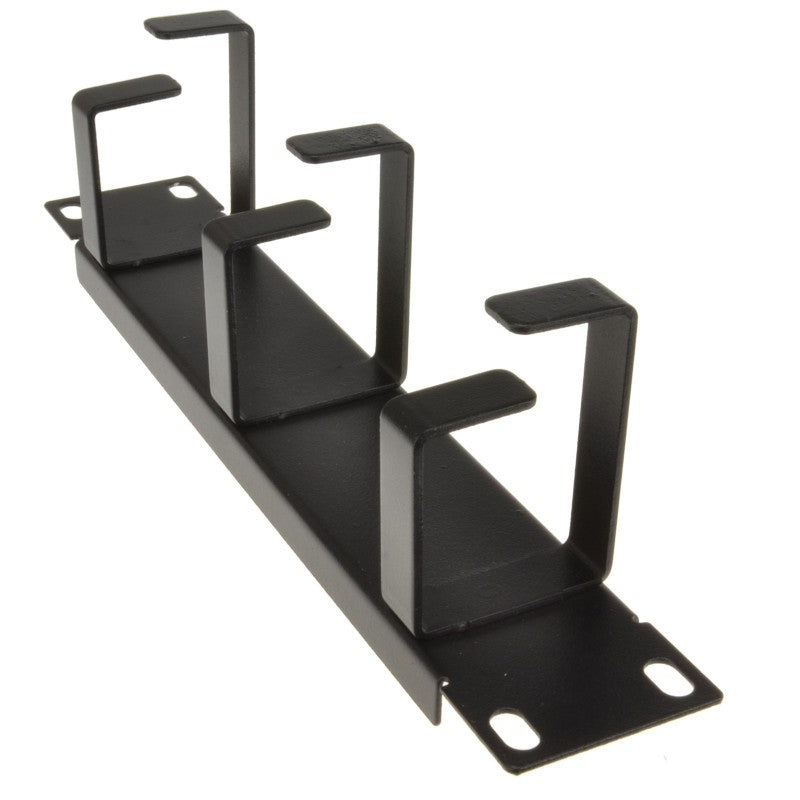 1U 10" SOHO Cable Management Bar / Panel with 3 rings - Netbit UK