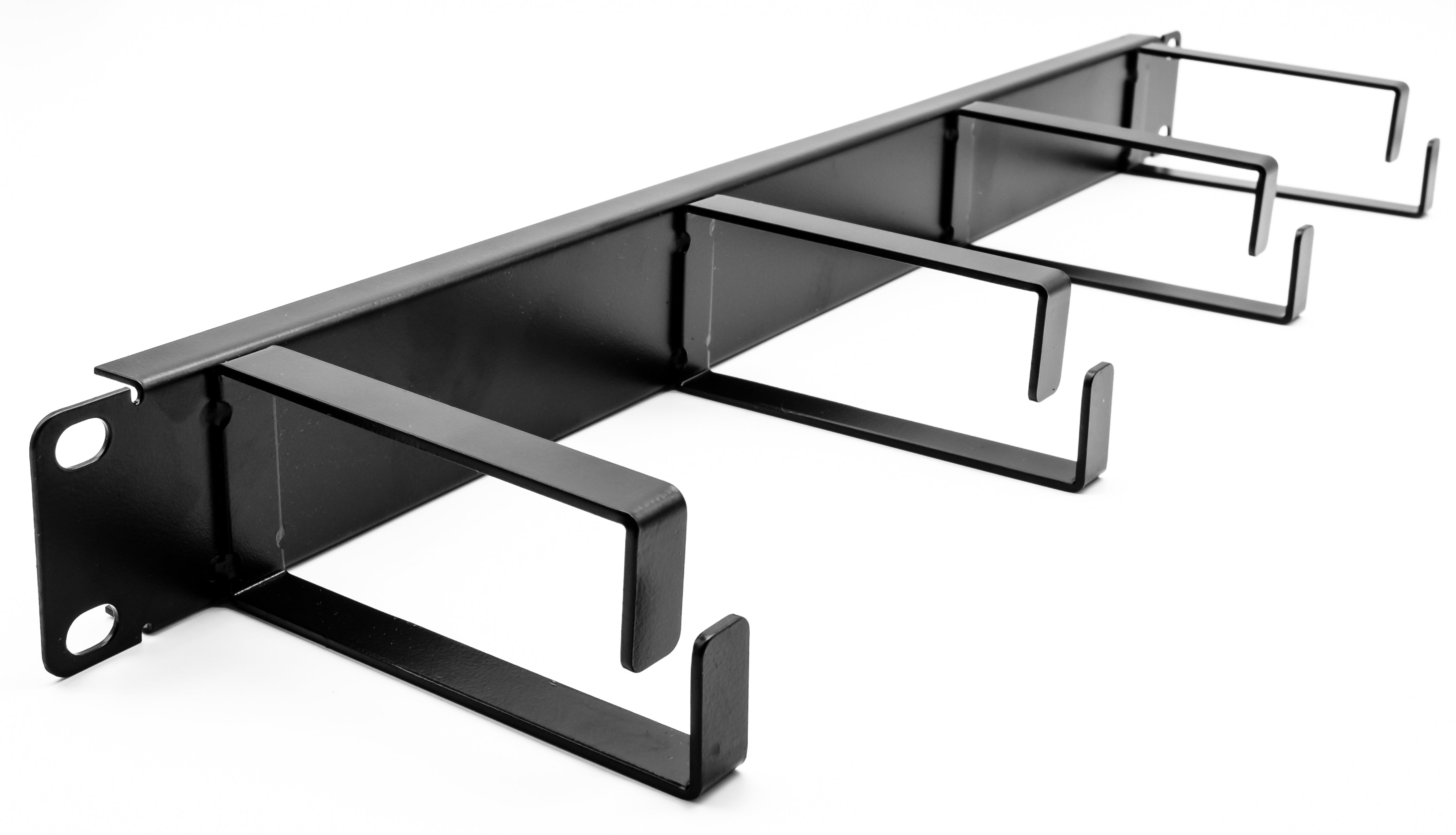 1U 19" Cable Management Bar / Panel with 4 Rings - 100mm (Universal) - Netbit UK