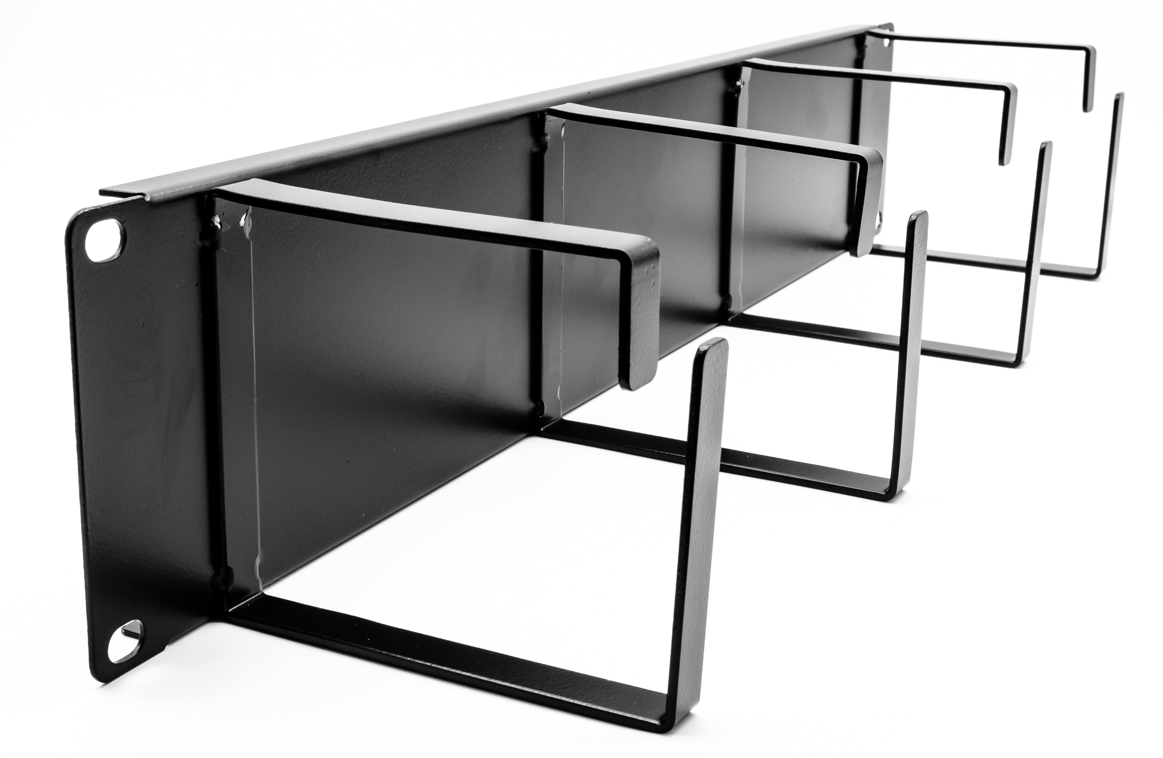 2U 19" Cable Management Bar / Panel with 4 Rings - 100mm (Universal) - Netbit UK