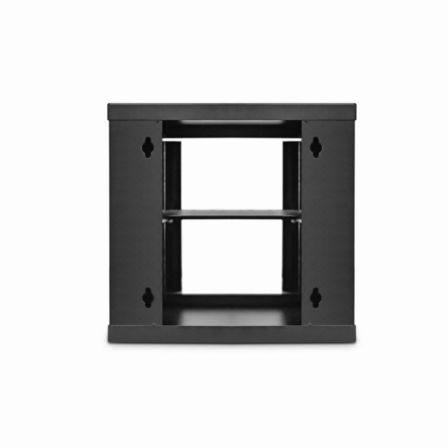 Rear view of an 8U 310mm 10" Wall Mount Data Cabinet (SOHO) - Black - Netbit UK