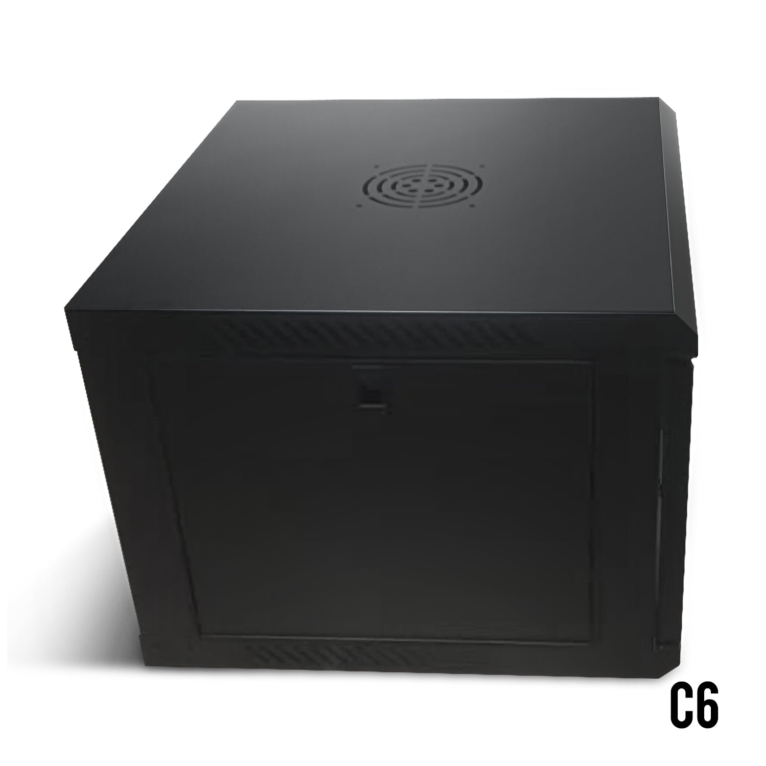 Left side view of a 6U 450mm Deep Wall Mount Data Cabinet.