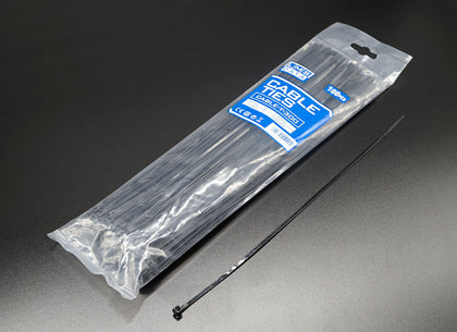 Black Cable Ties 3.6mm wide x 300mm long - Bag of 100 - Netbit UK