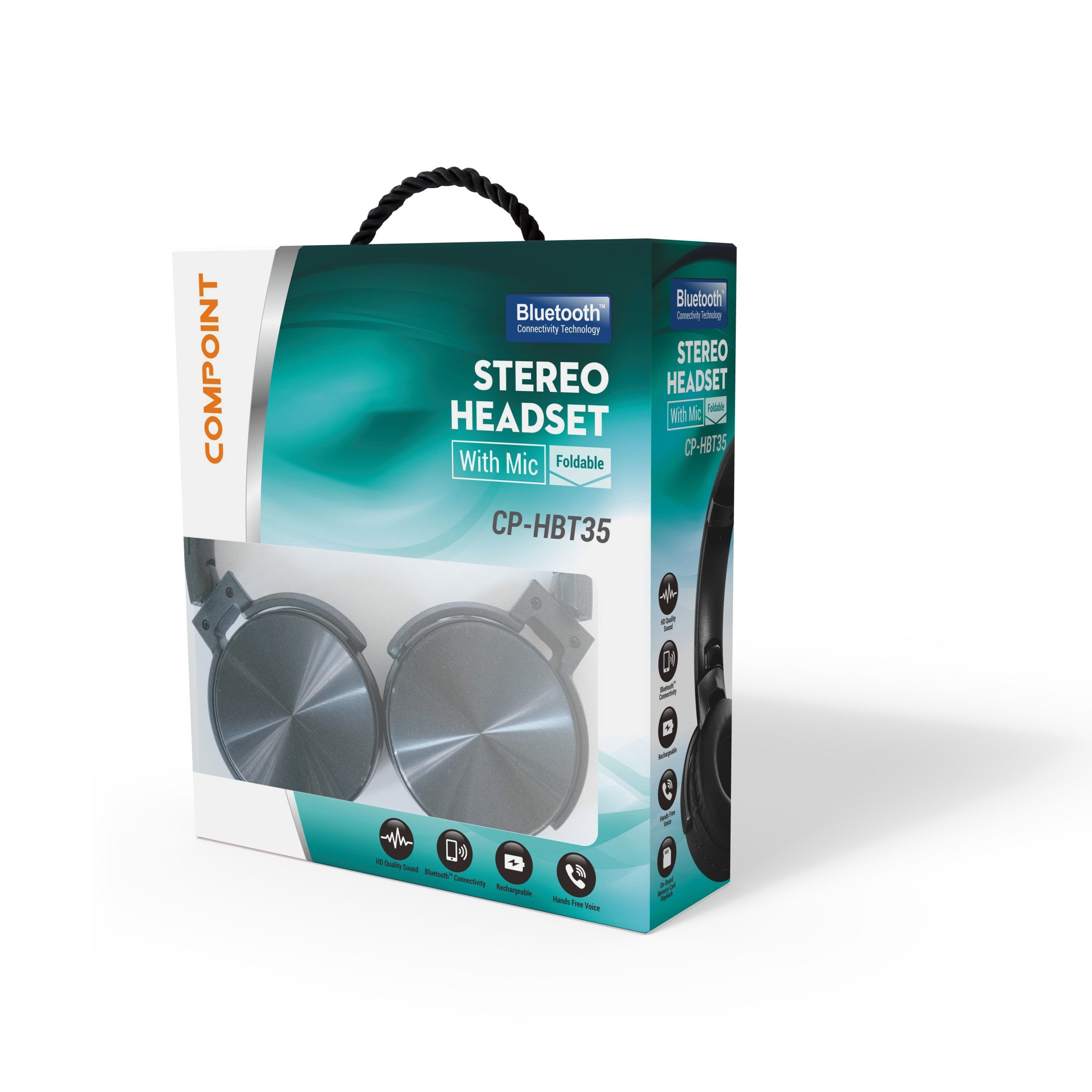 Bluetooth 4.0 Fold-able Stereo Headphones with Active Noise Cancallation - Black - Netbit UK