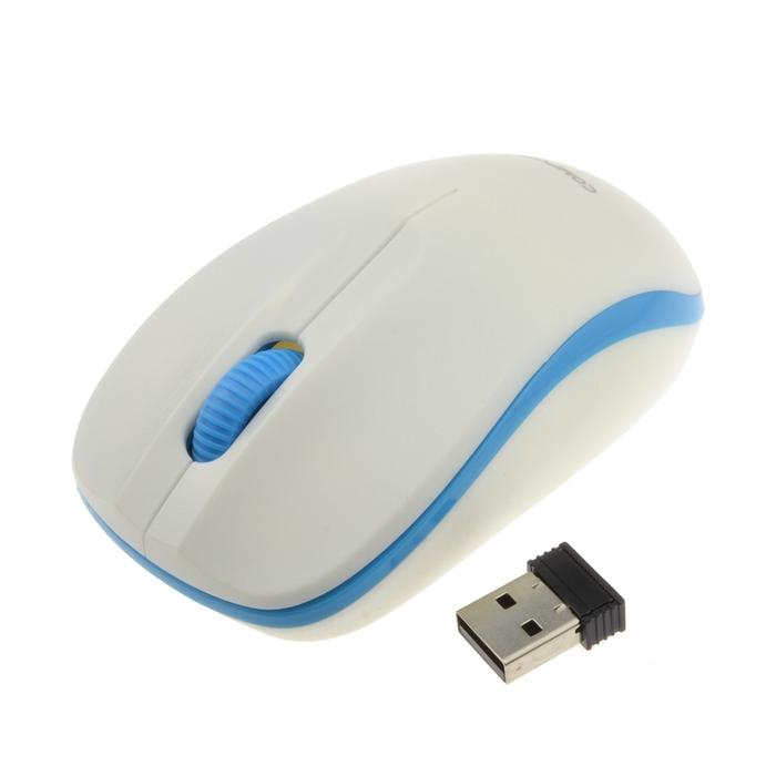 Wireless Mouse - White / Blue - 2.4Ghz - Netbit UK