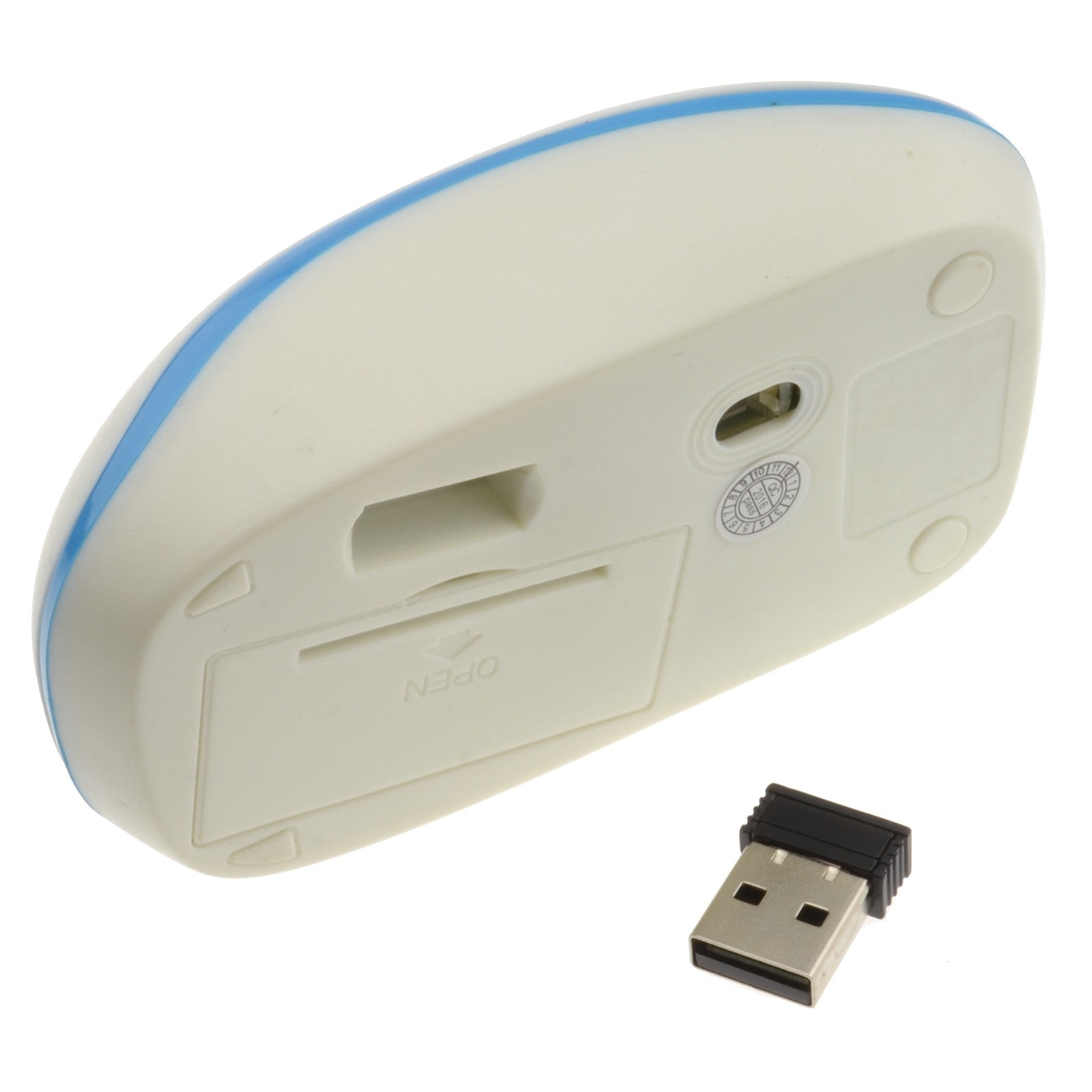 Wireless Mouse - White / Blue - 2.4Ghz - Netbit UK
