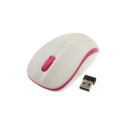 Wireless Mouse - White / Red - 2.4Ghz - Netbit UK
