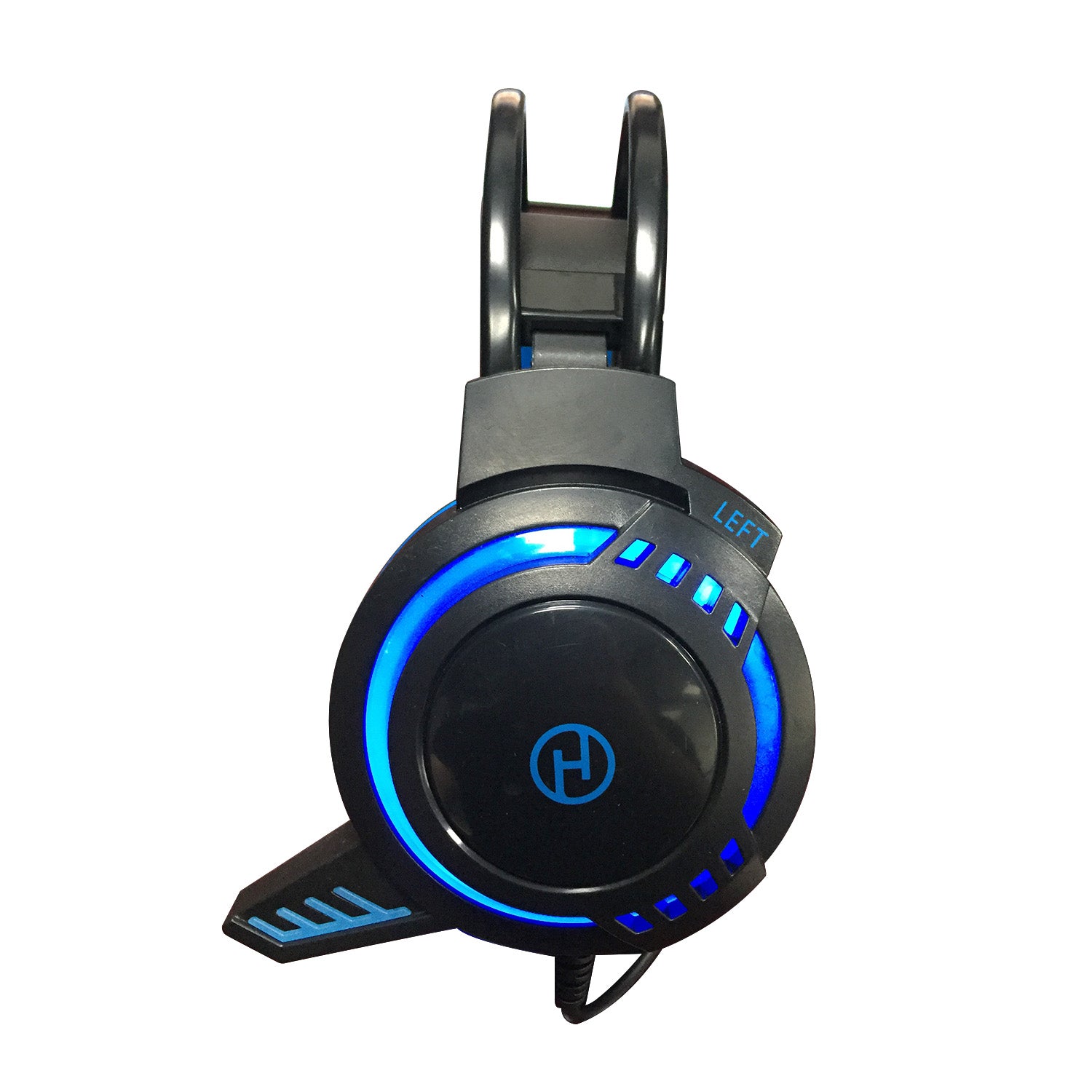 Left-side view showing the mic of a Pro Gaming USB Stereo Headset with Mic - Netbit UK