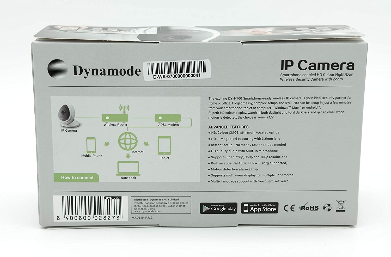 720P Smart Wireless WiFi Mini IP Camera CCTV Security Cam Day & Night Microphone- Netbit UK