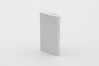 50mm x 25mm Half Blank for Euro Module Faceplates - White - Netbit UK