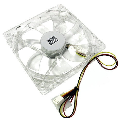 120mm LED Case Fan, 4-Pin/3-Pin - Blue - Netbit UK