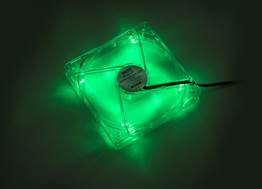 140mm LED Case Fan, 4-Pin/3-Pin - Green - Netbit UK