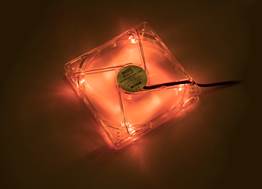 140mm LED Case Fan, 4-Pin/3-Pin - Orange - Netbit UK