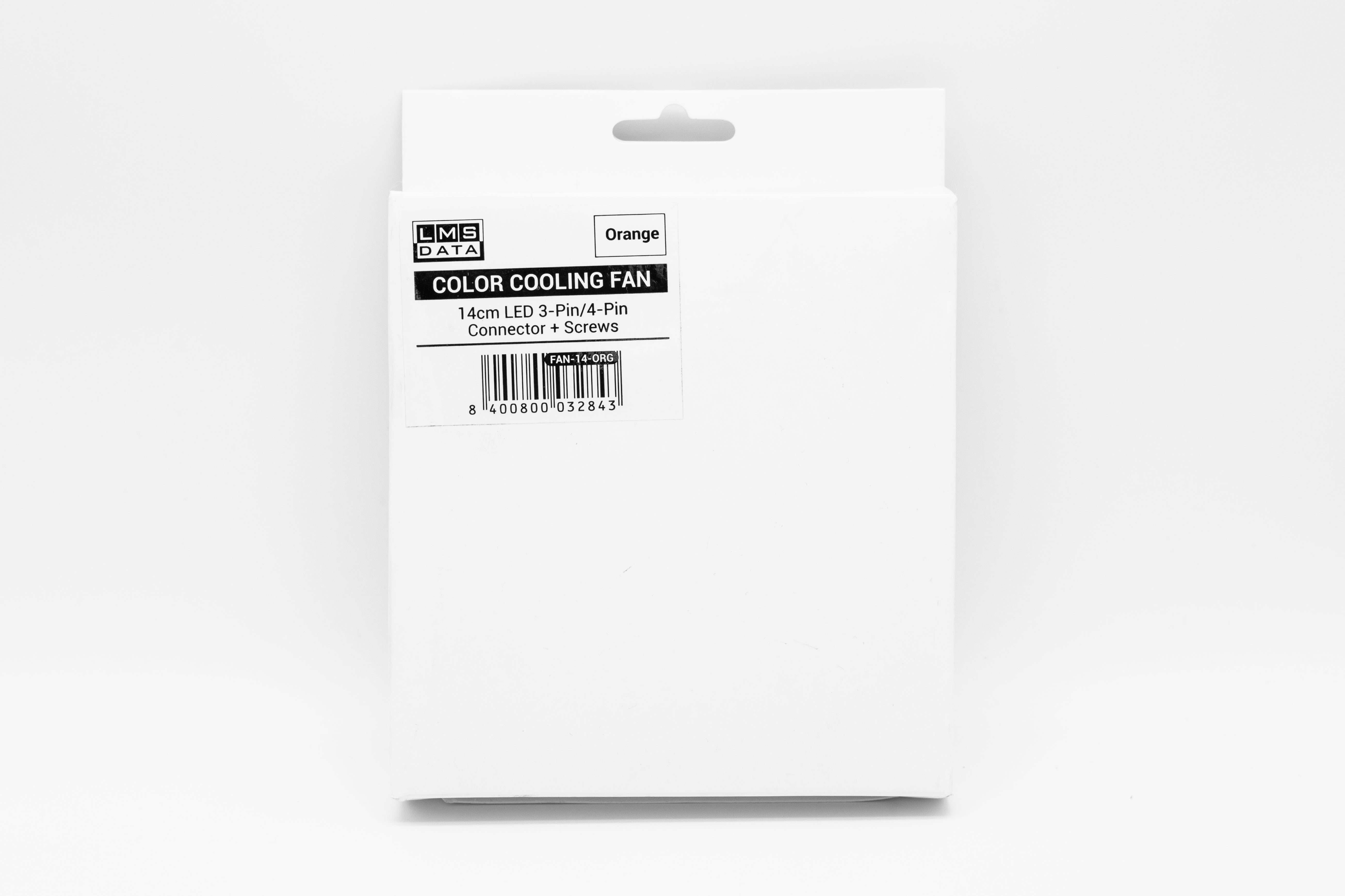 140mm LED Case Fan, 4-Pin/3-Pin - Orange - Netbit UK