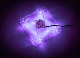 140mm LED Case Fan, 4-Pin/3-Pin - Purple - Netbit UK