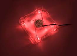 140mm LED Case Fan, 4-Pin/3-Pin - Red - Netbit UK