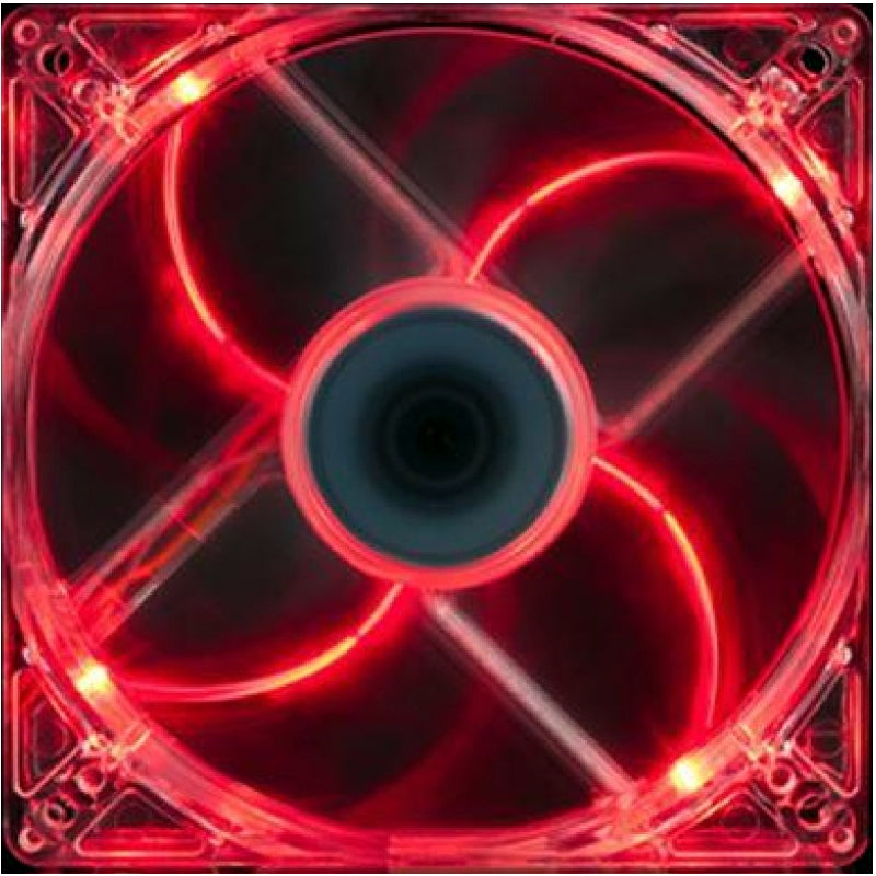 140mm LED Case Fan, 4-Pin/3-Pin - Red - Netbit UK
