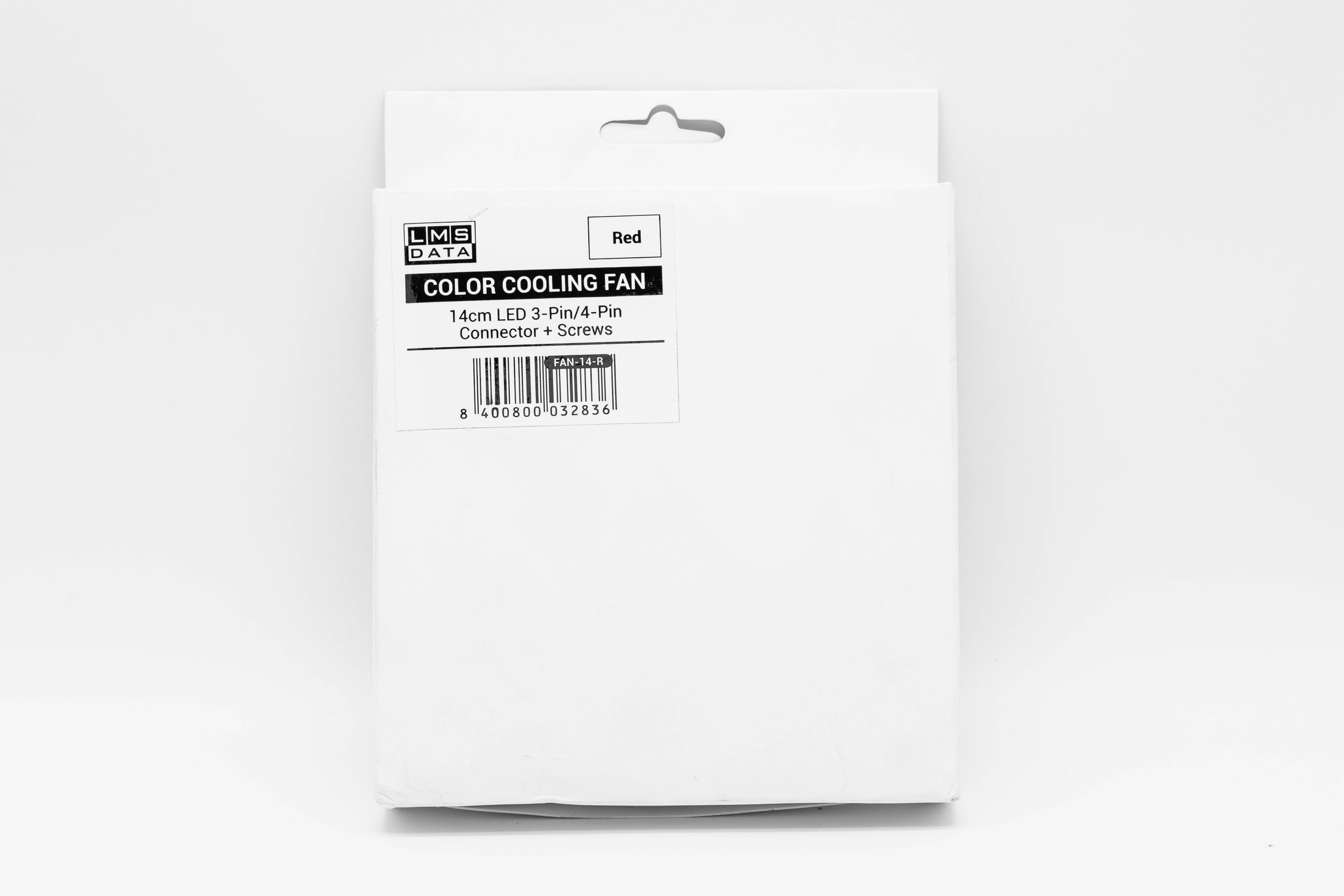 140mm LED Case Fan, 4-Pin/3-Pin - Red - Netbit UK