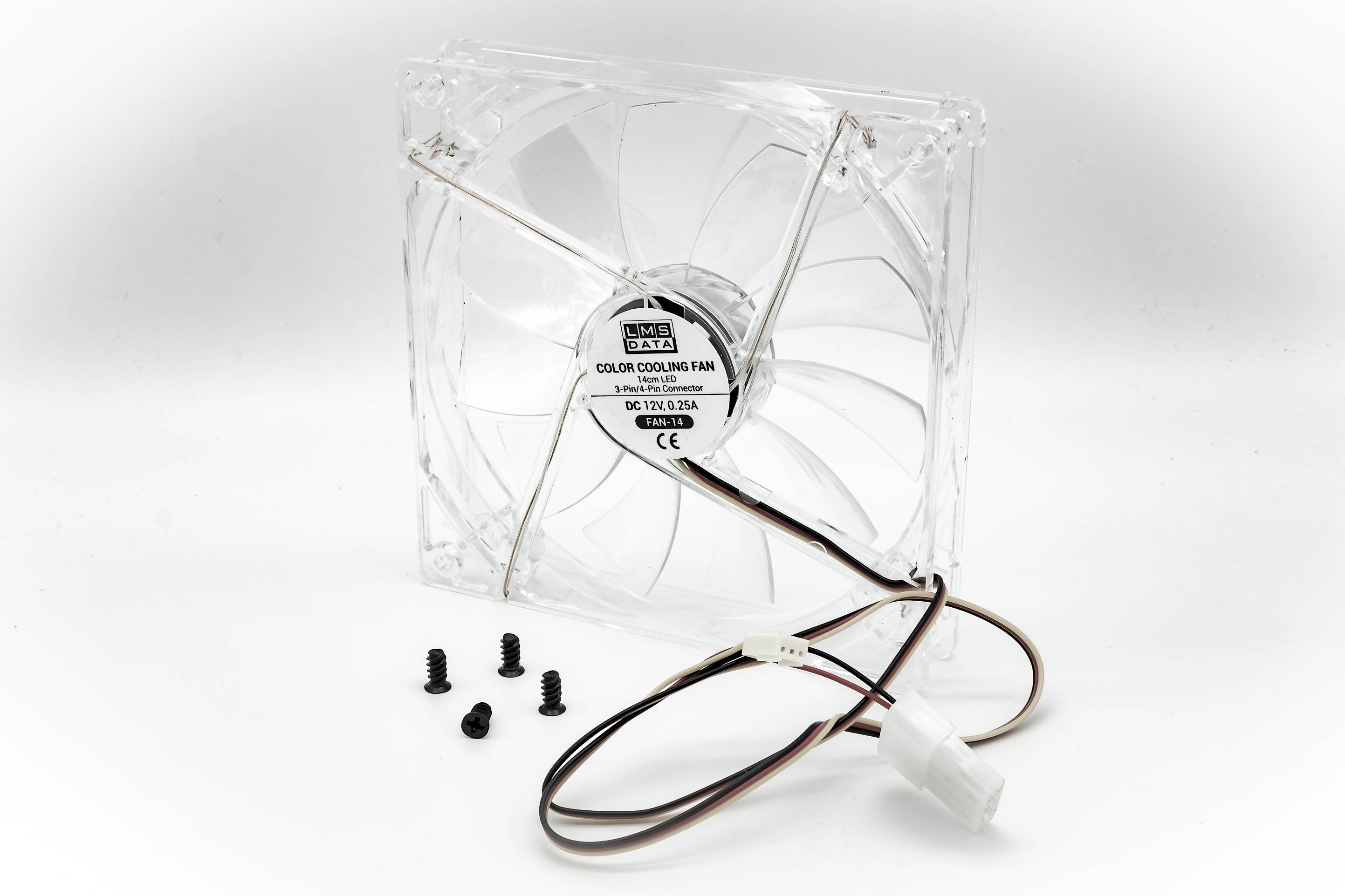 140mm LED Case Fan, 4-Pin/3-Pin - Green - Netbit UK