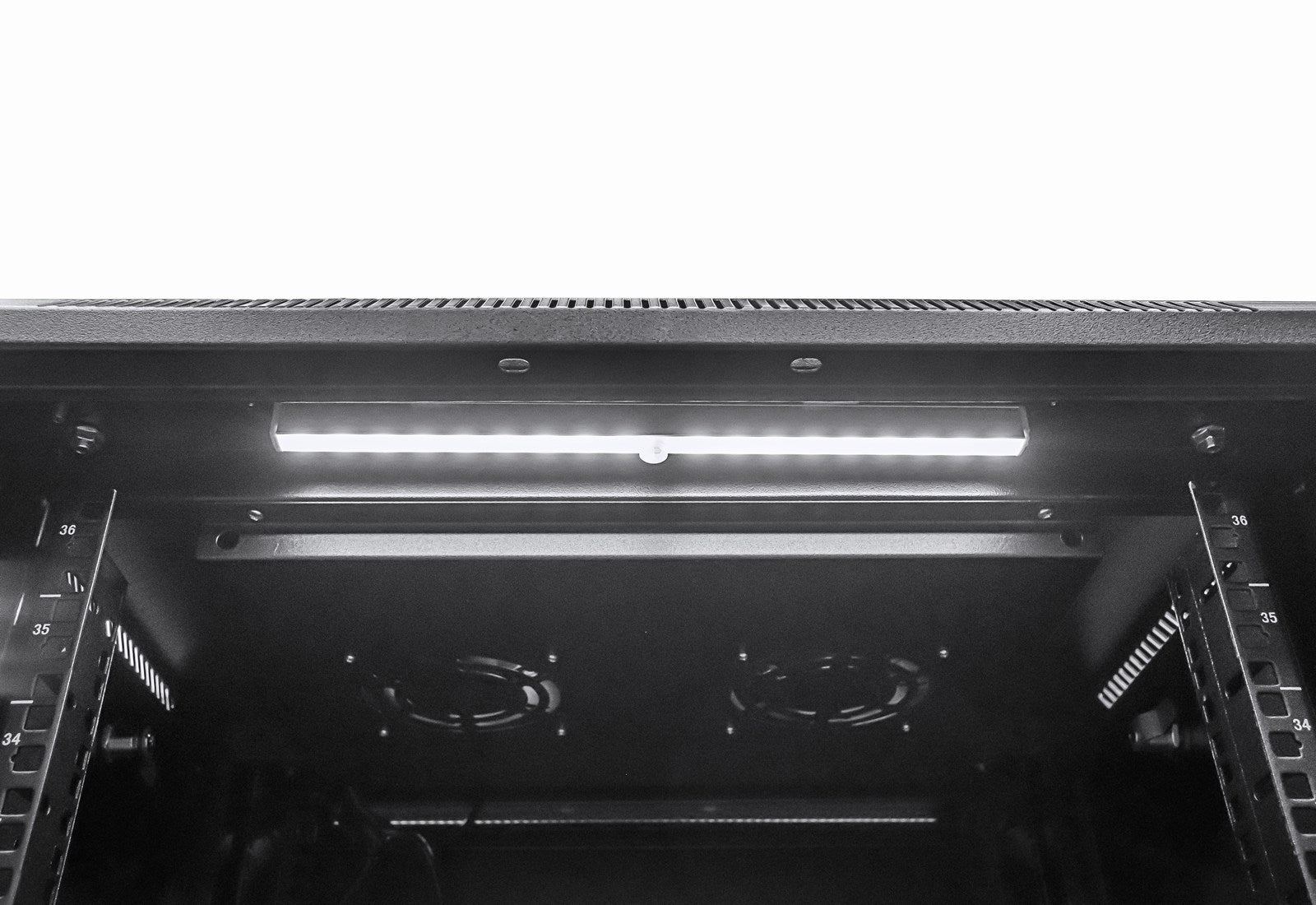 Data Cabinet Accessories - 2 Way Roof Mount Fan Tray for 600mm deep Eco NetCab & ValuCab Floor Cabinets - Netbit UK