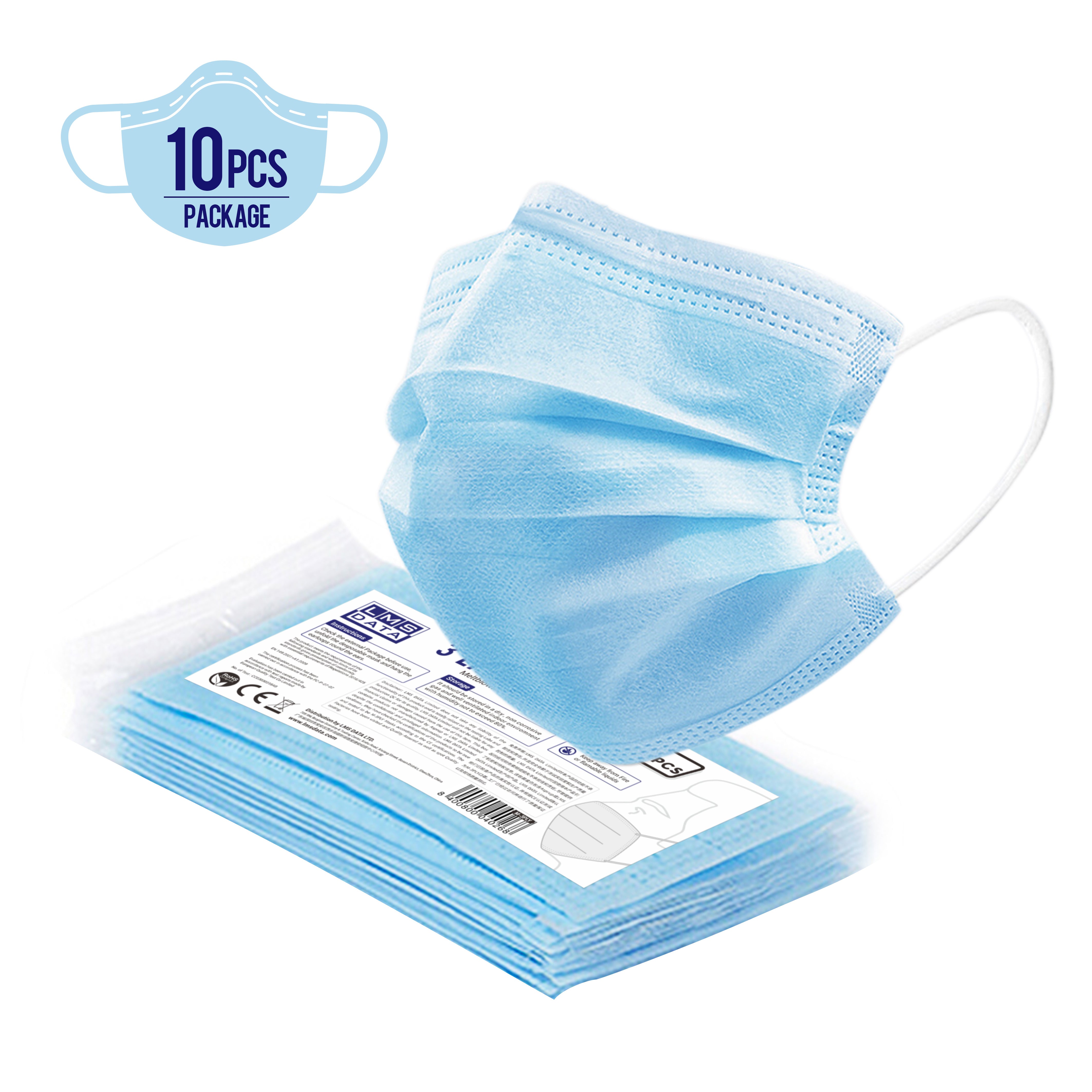 3 Lay Mask (Pack of 10) - Netbit UK