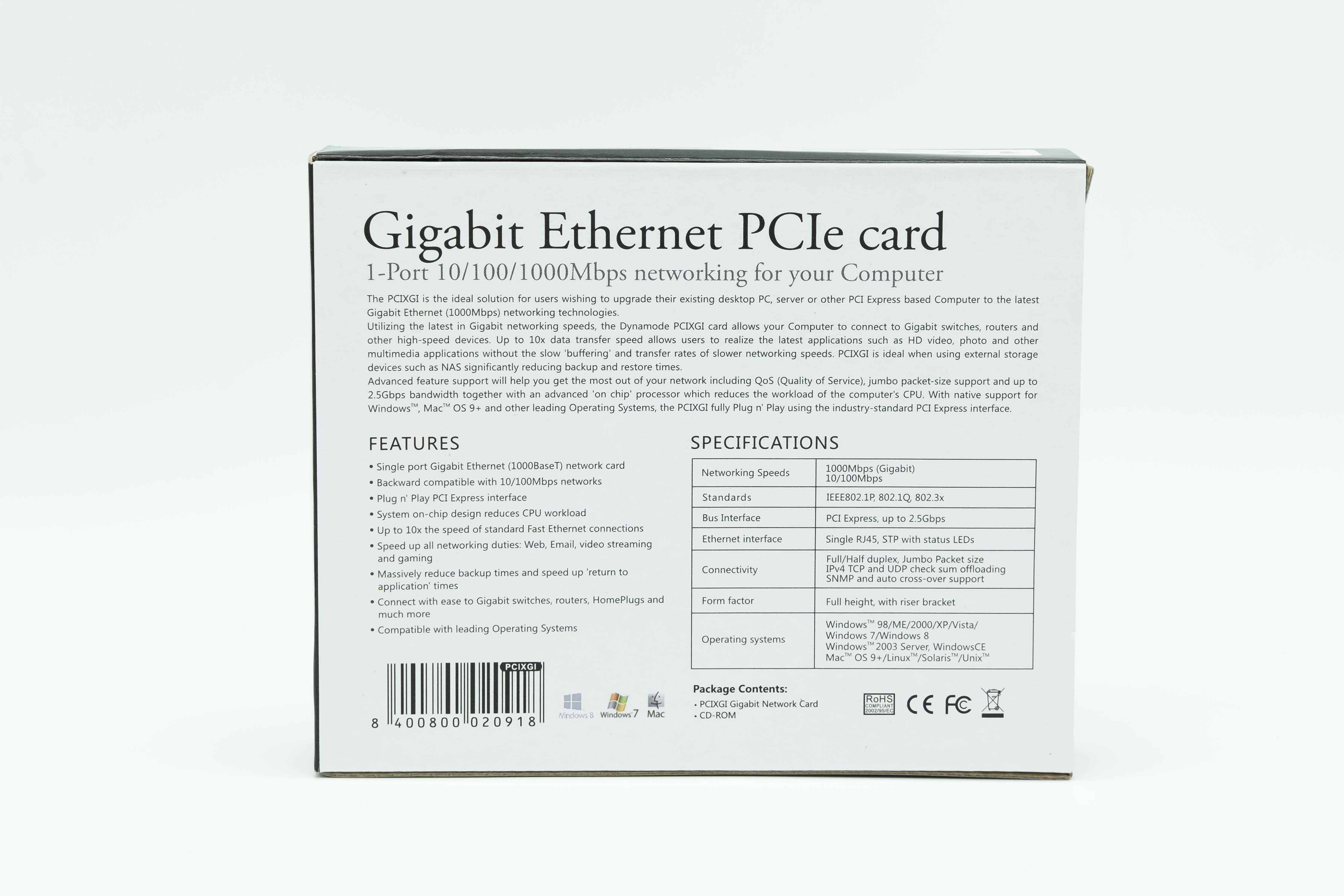 10/100/1000Mbps Gigabit Network PCI Express Card - Netbit UK