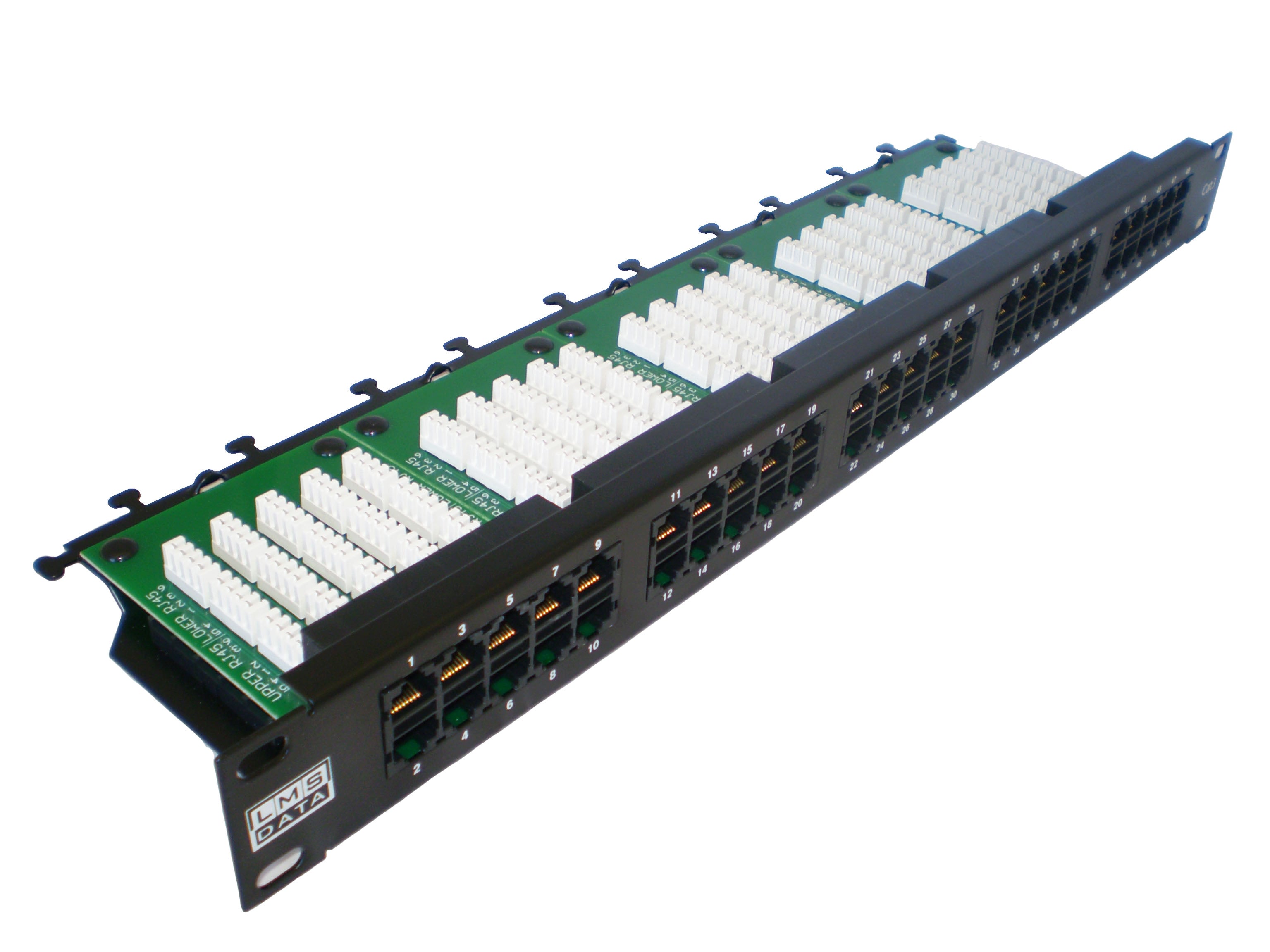 2U 19" 50 Port CAT3/TELEPHONE - Patch Panel (Dual Use) - 6 Pin (UTP) - Netbit UK