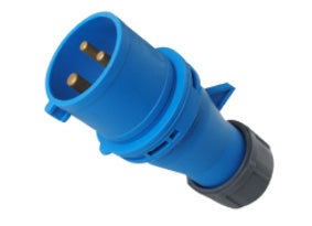 32A Commando Plug - 6h/200-250V~, 2P+E, IP44, w/Gland&Cap - Netbit UK
