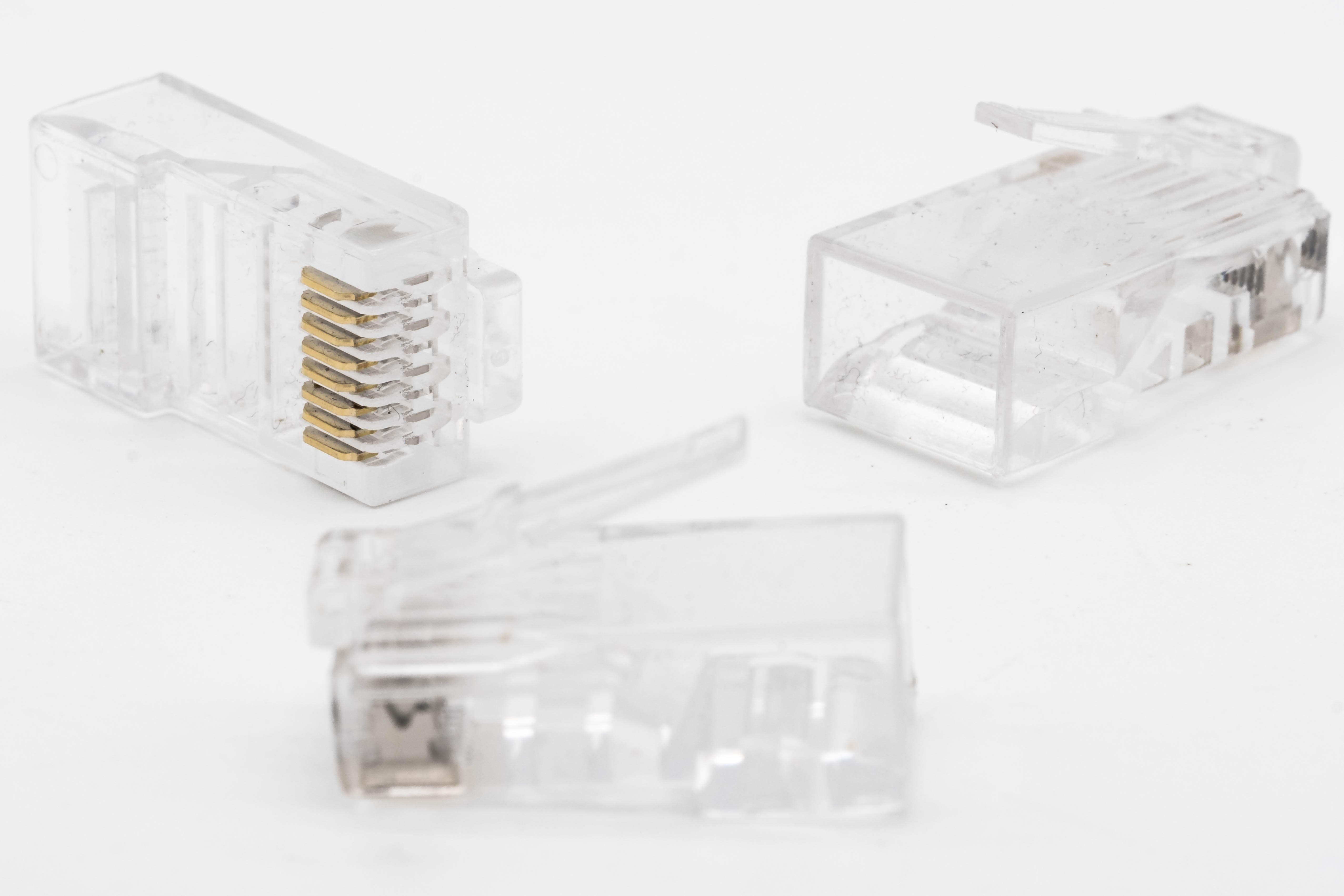 RJ45 Network Connector Plug CAT6 Crimp End *Bag of 100* - Netbit UK
