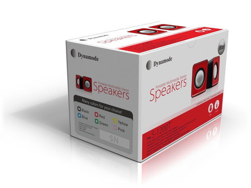 2 Channel Mini USB Powered Speakers - Pink Fascia - Netbit UK