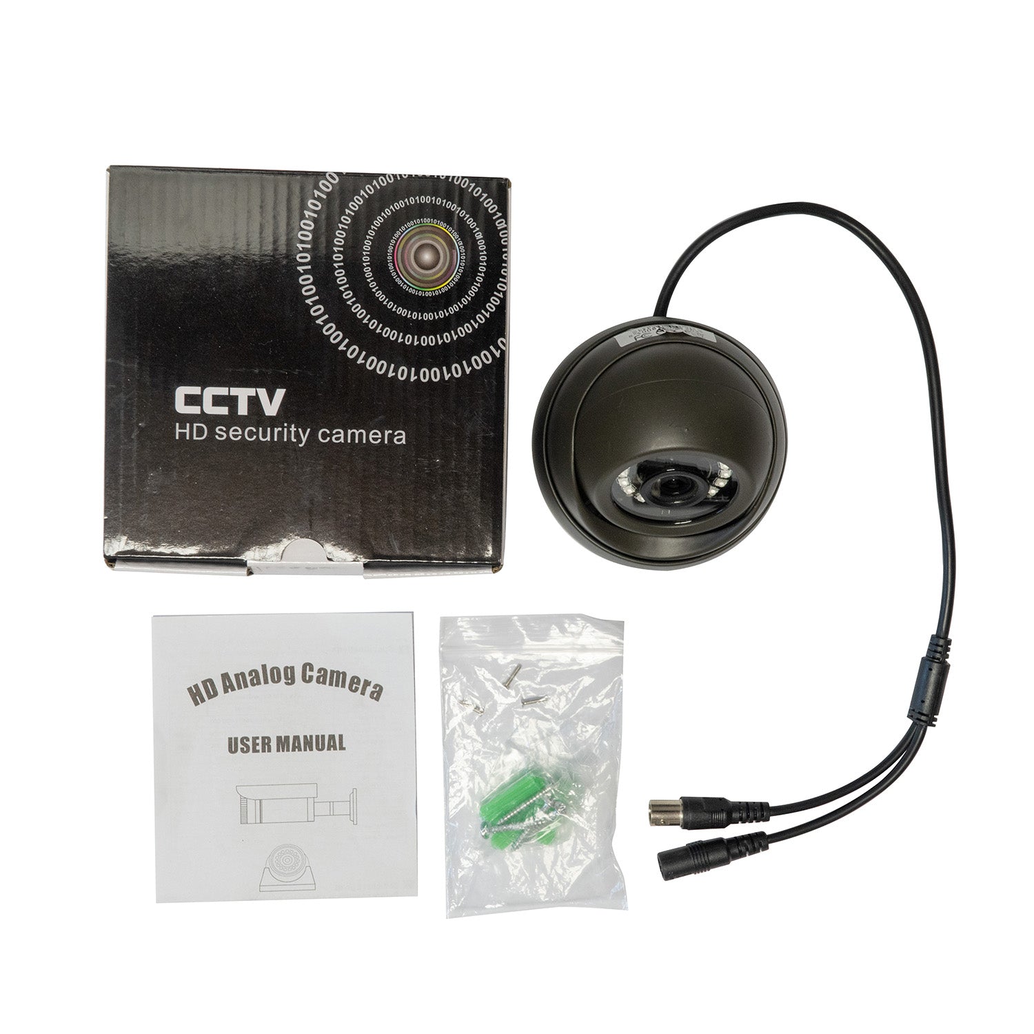 1080P Security CCTV Dome Camera AHD/TVI/CVI/CVBS 4-in-1 for Analog Surveillance System 2MP, 100 FT Super Night Vision, 3.6 MM Lens Weatherproof IP66 Casing