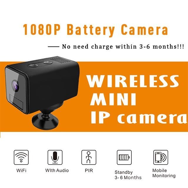 Outdoor Home Security Wireless CCTV IP 1080p Camera with a built-in mini battery - Netbit UK