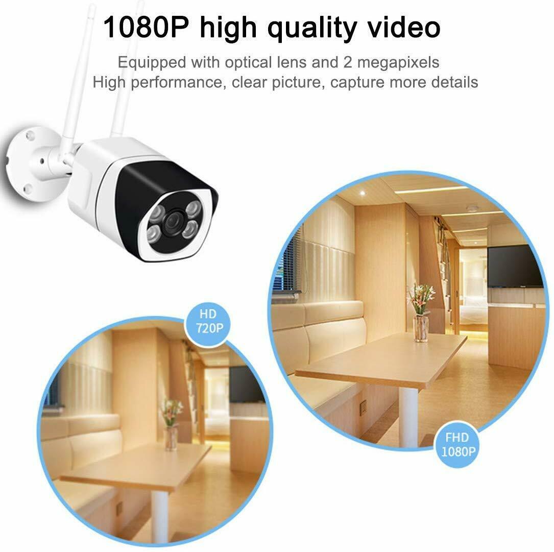Wireless Outdoor Wifi IP Home Security CCTV Camera 1080P with 2 Antennas - Netbit UK