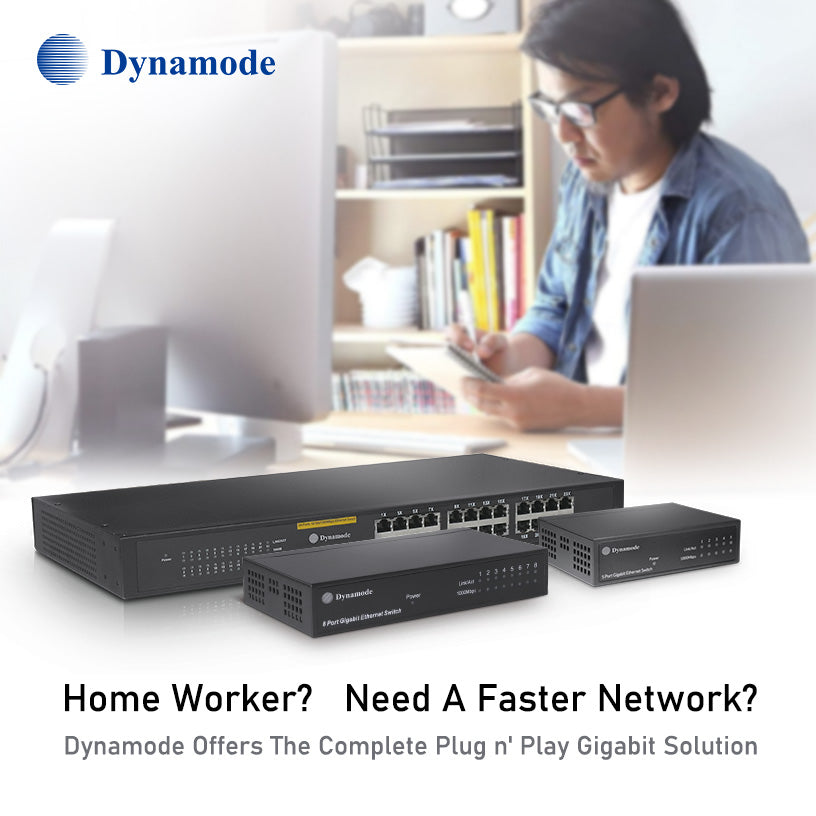 Dynamode's product range of Rackmount Gigabit Speed Network Ethernet Switches.