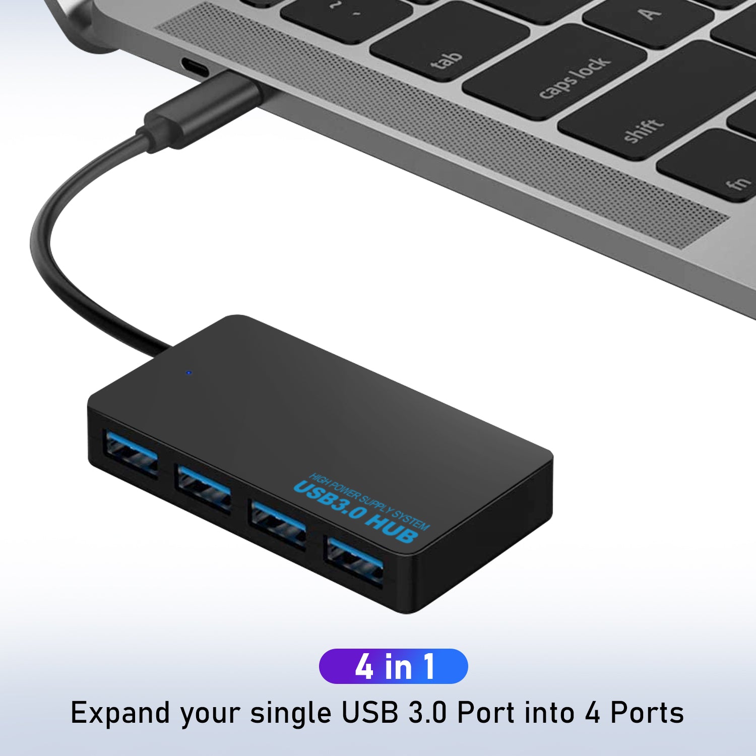 4 Port USB3.0 Hub with USB Type C Connector - Netbit UK