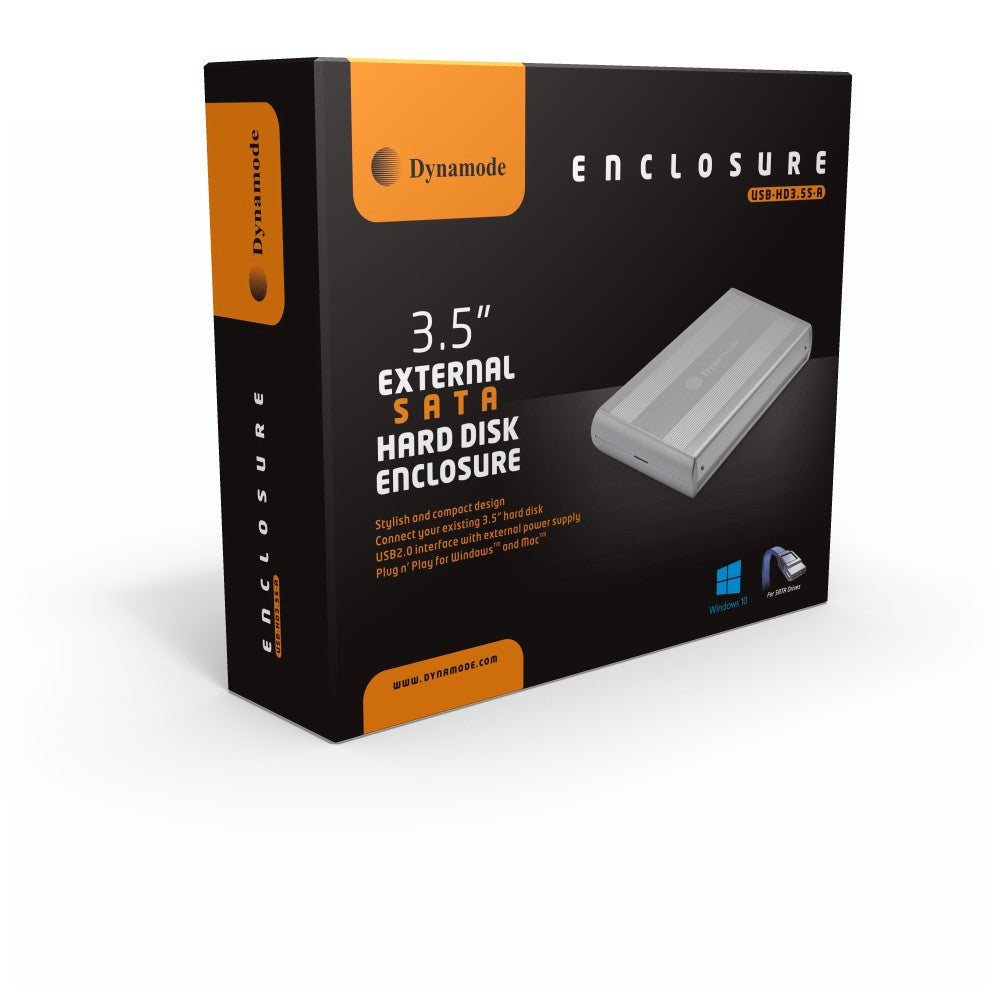 3.5" SATA HDD External Enclosure USB 2.0 (Silver) - Netbit UK
